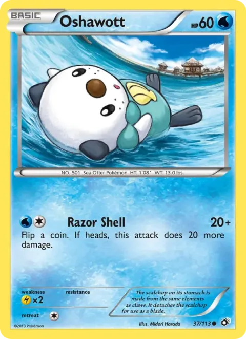 Carte Pokémon Moustillon 037/113, extension Trésors Légendaires (sortie anglaise)