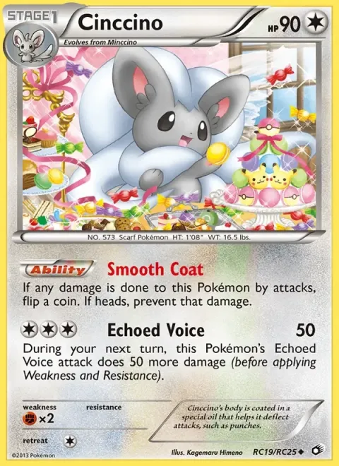Carte Pokémon Pashmilla RC19/RC25, extension Trésors Légendaires (sortie anglaise)