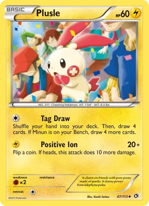 Carte Pokémon Posipi 047/113, extension Trésors Légendaires (sortie anglaise)