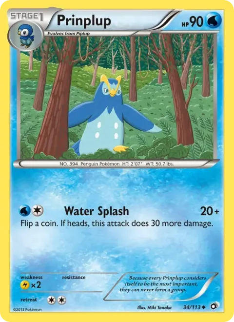 Carte Pokémon Prinplouf 034/113, extension Trésors Légendaires (sortie anglaise)