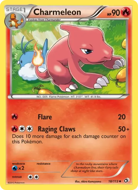 Carte Pokémon Reptincel 018/113, extension Trésors Légendaires (sortie anglaise)