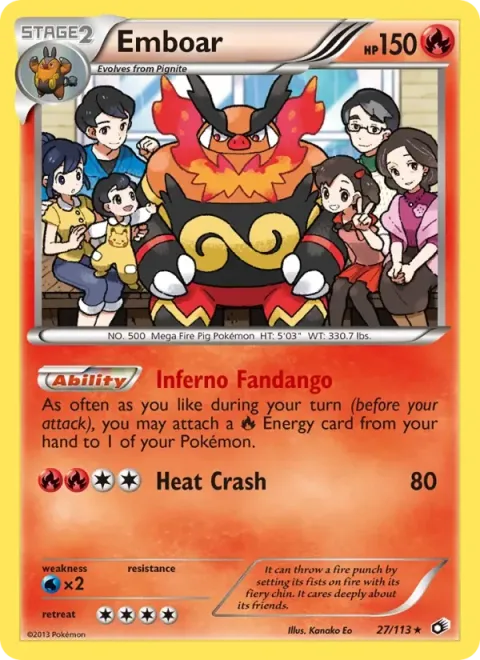 Carte Pokémon Roitiflam 027/113, extension Trésors Légendaires (sortie anglaise)