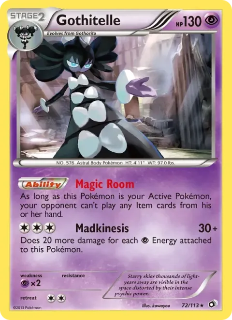 Carte Pokémon Sidérella 072/113, extension Trésors Légendaires (sortie anglaise)