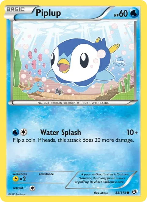 Carte Pokémon Tiplouf 033/113, extension Trésors Légendaires (sortie anglaise)