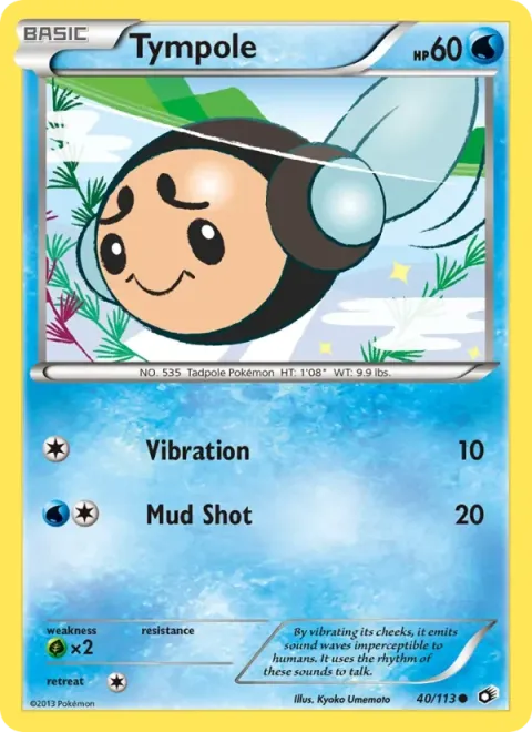 Carte Pokémon Tritonde 040/113, extension Trésors Légendaires (sortie anglaise)