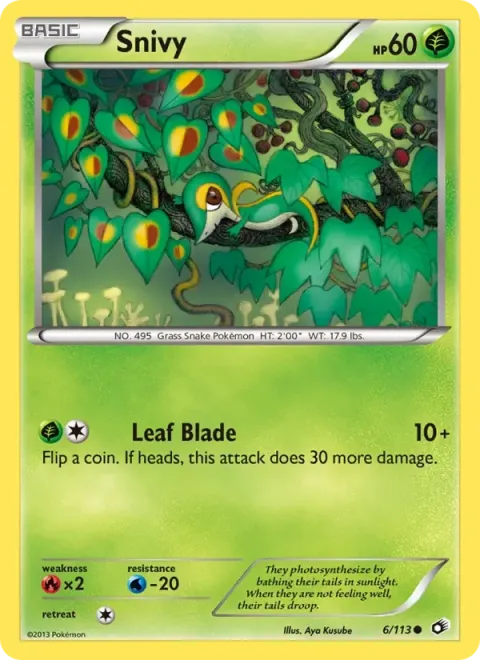 Carte Pokémon Vipélierre 006/113, extension Trésors Légendaires (sortie anglaise)