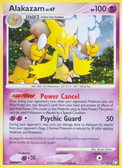 Carte Pokémon Alakazam 002/123, extension Trésors Mystérieux