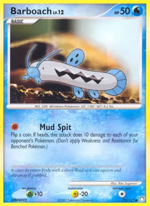 Carte Pokémon Barloche 072/123, extension Trésors Mystérieux