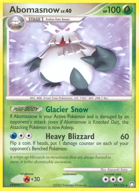 Carte Pokémon Blizzaroi 019/123, extension Trésors Mystérieux
