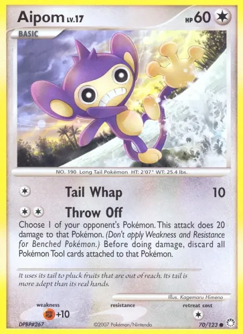 Carte Pokémon Capumain 070/123, extension Trésors Mystérieux