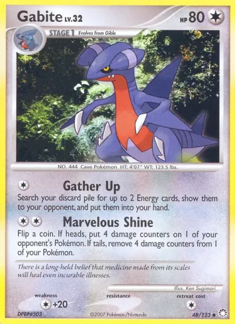 Carte Pokémon Carmache 048/123, extension Trésors Mystérieux