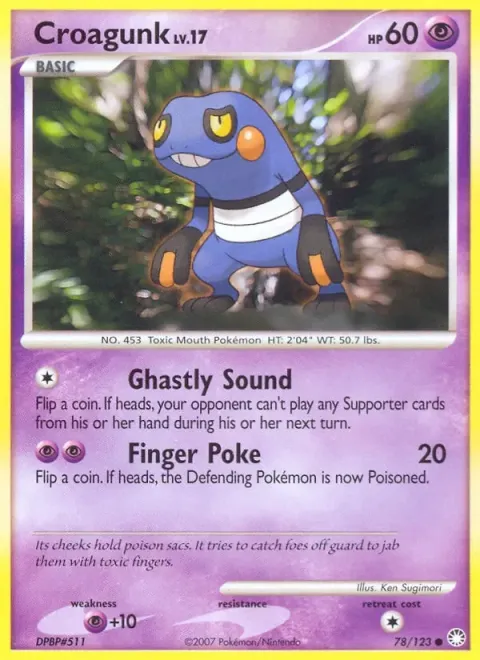 Carte Pokémon Cradopaud 078/123, extension Trésors Mystérieux