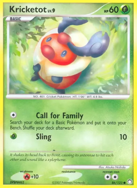 Carte Pokémon Crikzik 086/123, extension Trésors Mystérieux