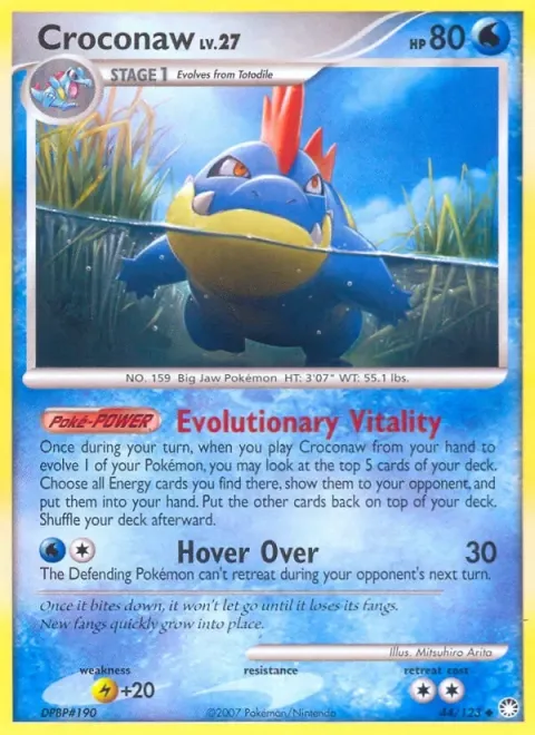 Carte Pokémon Crocrodil 044/123, extension Trésors Mystérieux