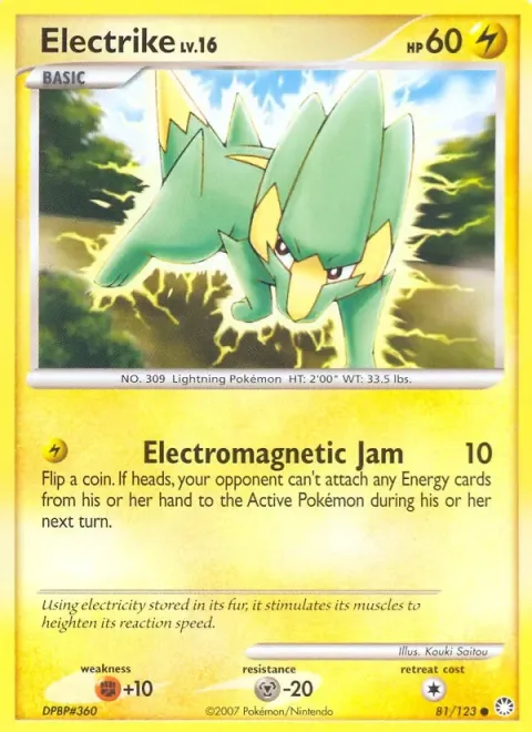 Carte Pokémon Dynavolt 081/123, extension Trésors Mystérieux