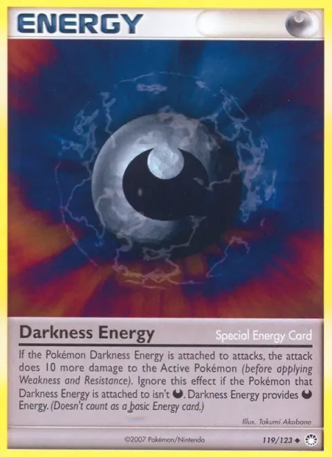 Carte Pokémon Énergie Obscurité 119/123, extension Trésors Mystérieux