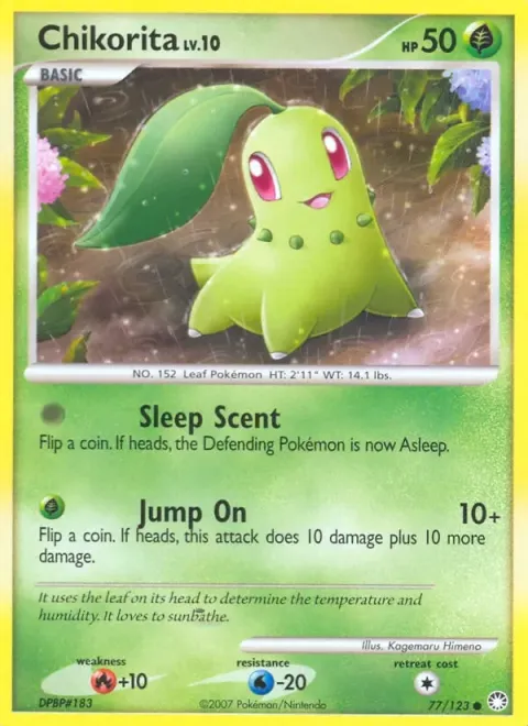 Carte Pokémon Germignon 077/123, extension Trésors Mystérieux