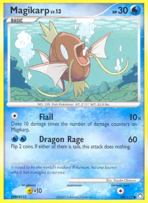Carte Pokémon Magicarpe 089/123, extension Trésors Mystérieux