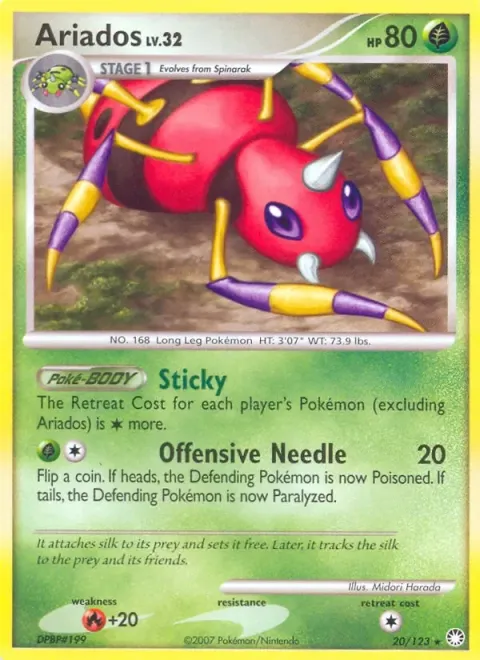 Carte Pokémon Migalos 020/123, extension Trésors Mystérieux