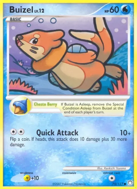 Carte Pokémon Mustébouée 075/123, extension Trésors Mystérieux