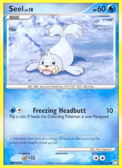 Carte Pokémon Otaria 097/123, extension Trésors Mystérieux
