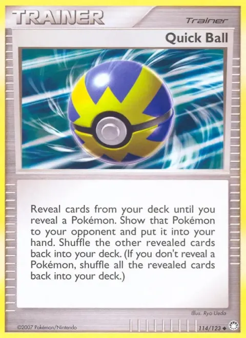 Carte Pokémon Rapide Ball 114/123, extension Trésors Mystérieux