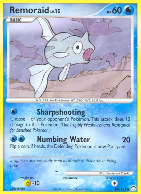 Carte Pokémon Rémoraid 095/123, extension Trésors Mystérieux