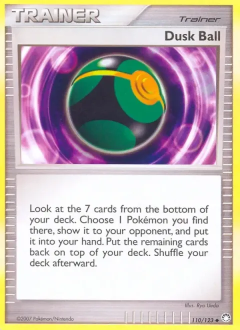 Carte Pokémon Sombre Ball 110/123, extension Trésors Mystérieux