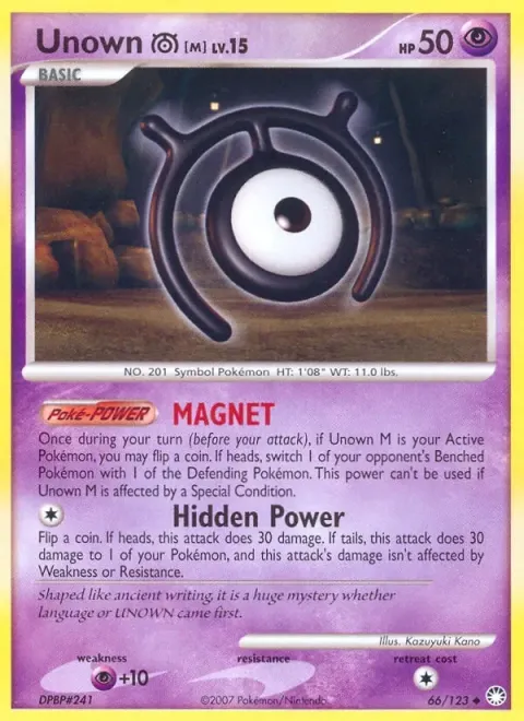 Carte Pokémon Zarbi M 066/123, extension Trésors Mystérieux