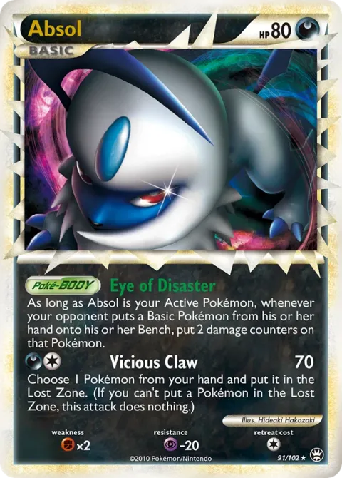 Carte Pokémon Absol 091/102, extension Triomphant
