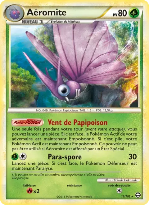 Carte Pokémon Aéromite 011/102, extension Triomphant