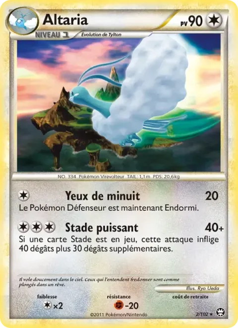 Carte Pokémon Altaria 002/102, extension Triomphant