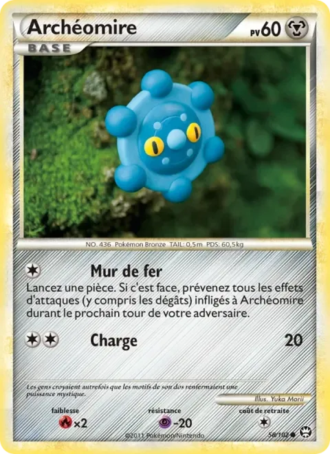 Carte Pokémon Archéomire 058/102, extension Triomphant