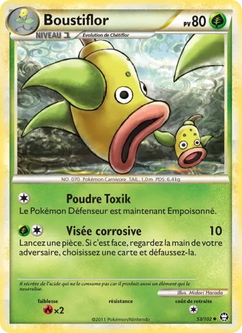 Carte Pokémon Boustiflor 053/102, extension Triomphant