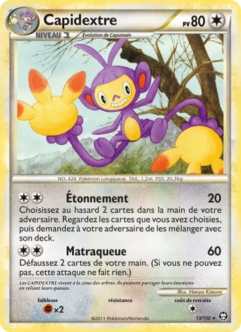 Carte Pokémon Capidextre 013/102, extension Triomphant