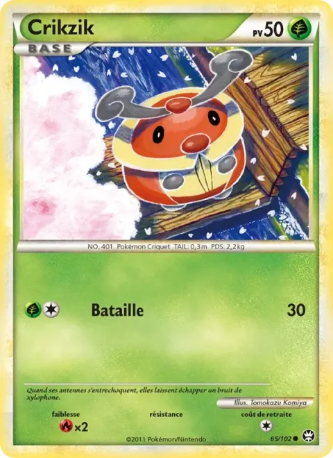Carte Pokémon Crikzik 065/102, extension Triomphant