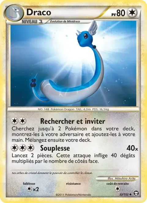 Carte Pokémon Draco 032/102, extension Triomphant
