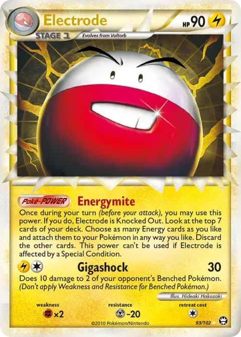 Carte Pokémon Électrode 093/102, extension Triomphant