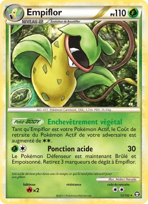 Carte Pokémon Empiflor 012/102, extension Triomphant