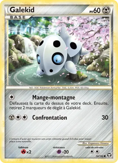 Carte Pokémon Galekid 056/102, extension Triomphant