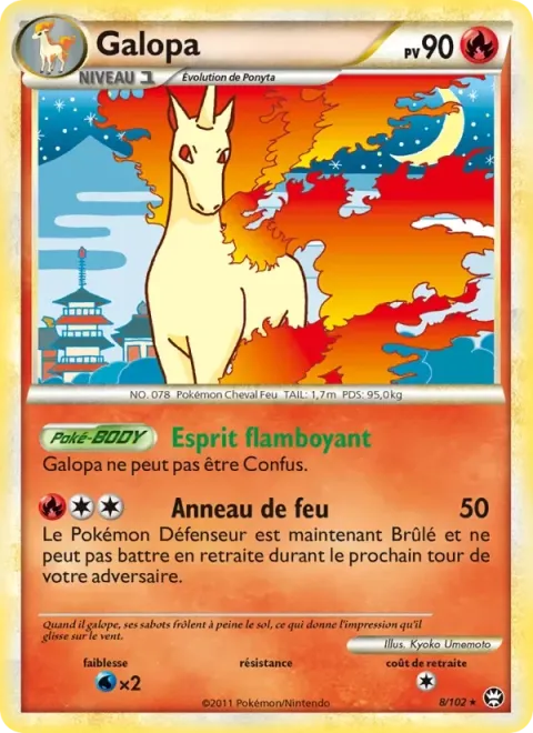 Carte Pokémon Galopa 008/102, extension Triomphant