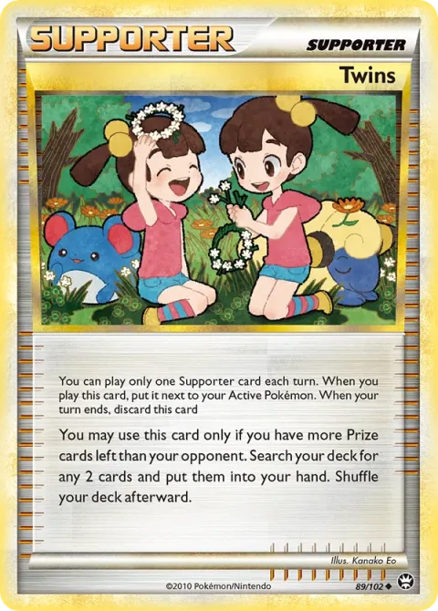 Carte Pokémon Jumelles 089/102, extension Triomphant