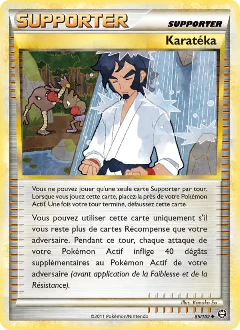 Carte Pokémon Karatéka 085/102, extension Triomphant