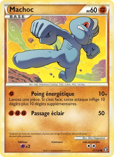 Carte Pokémon Machoc 067/102, extension Triomphant