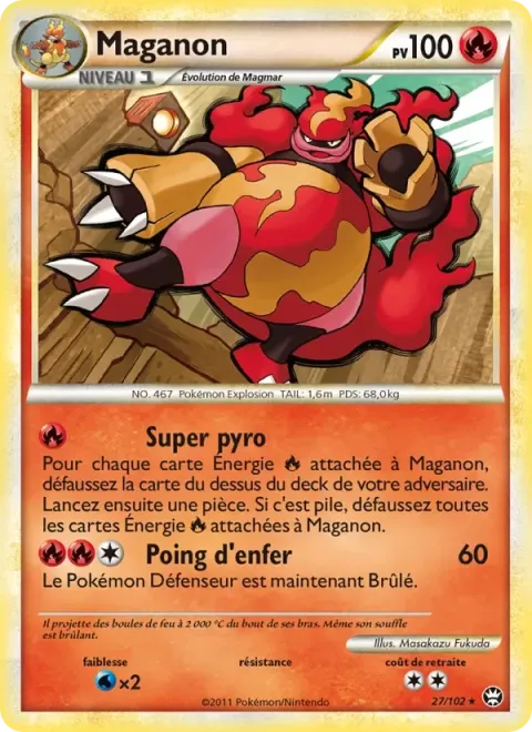 Carte Pokémon Maganon 027/102, extension Triomphant