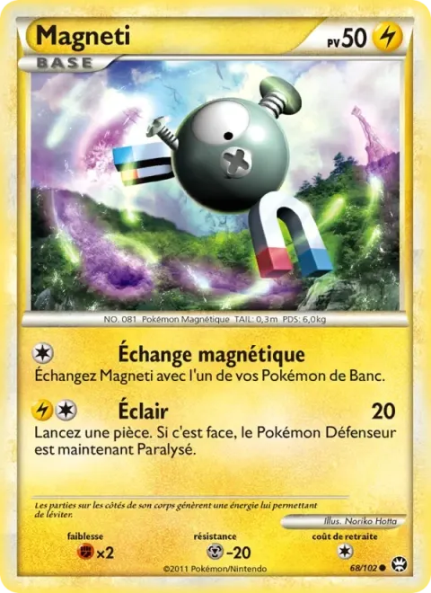 Carte Pokémon Magnéti 068/102, extension Triomphant