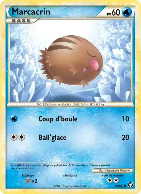 Carte Pokémon Marcacrin 079/102, extension Triomphant