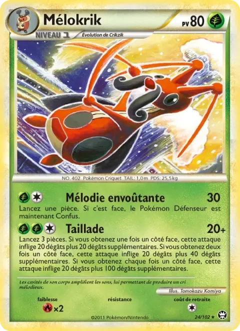 Carte Pokémon Mélokrik 024/102, extension Triomphant