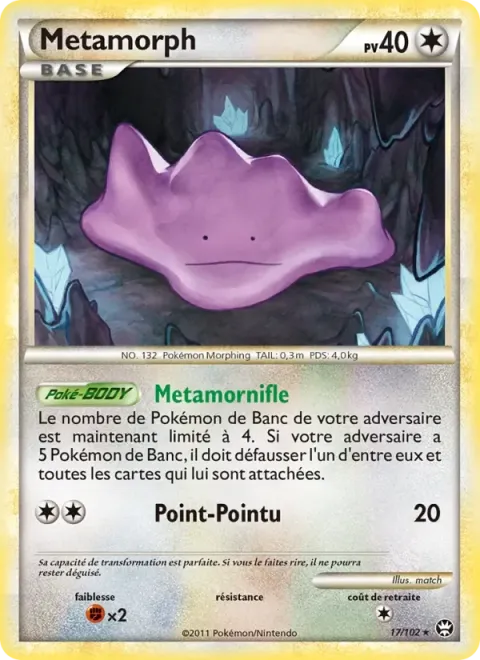 Carte Pokémon Métamorph 017/102, extension Triomphant