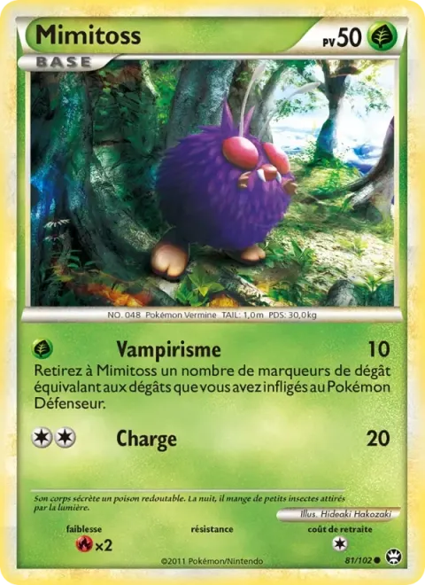 Carte Pokémon Mimitoss 081/102, extension Triomphant